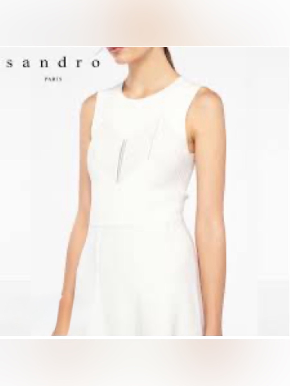 Sandro White Sleeveless Mini Dress